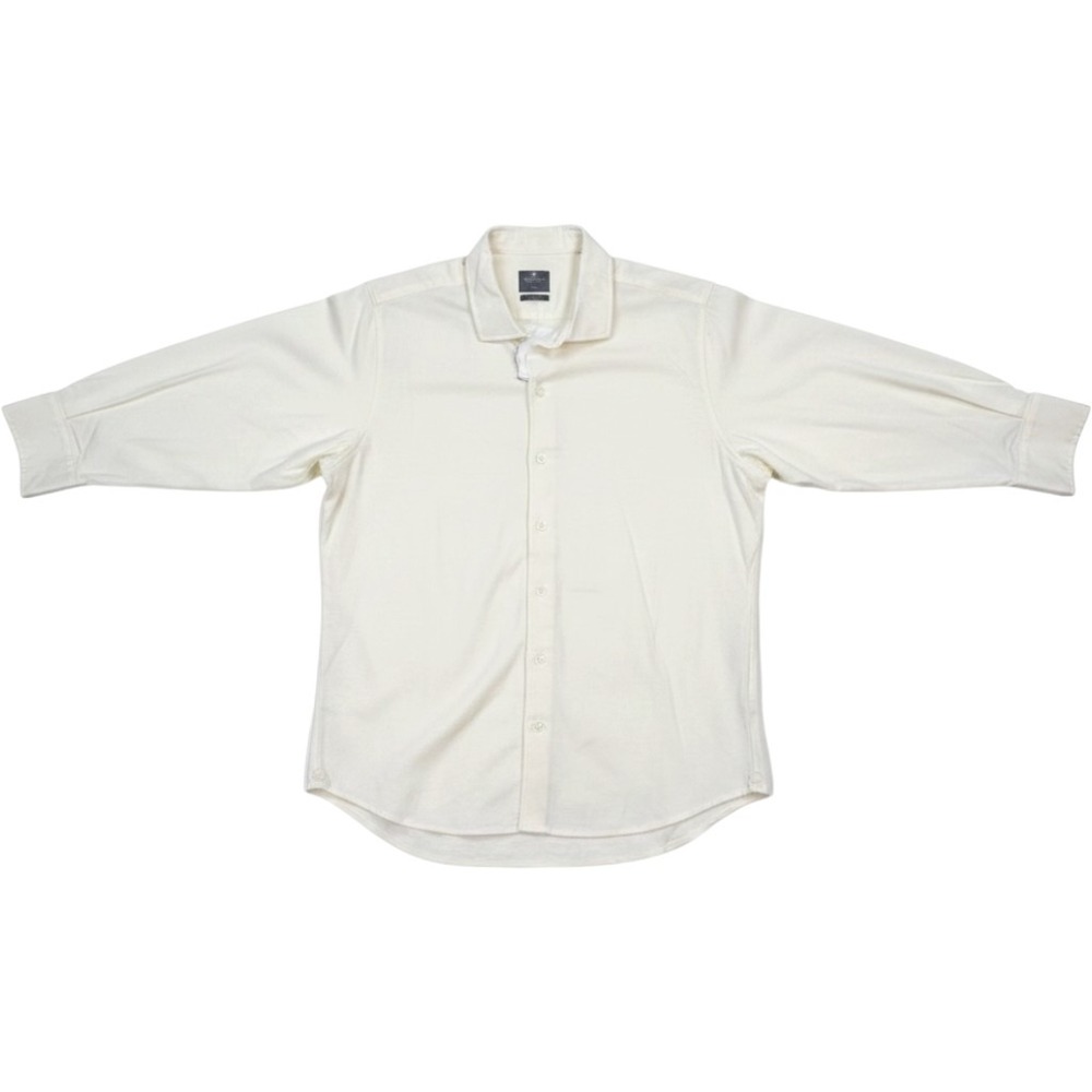 Men's Wolf & Hank Amsterdam Dress Shirt 2XL Slim Fit Long Sleeve Cream White NWT